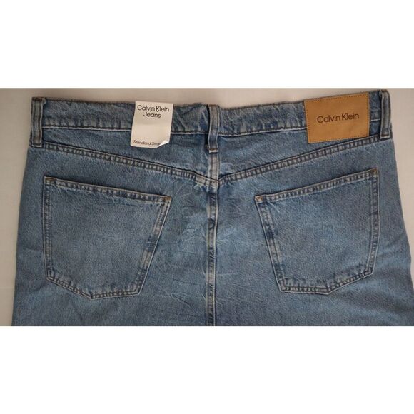 Calvin Klein Men's Sz 38x30 Desert Blue Standard Straight Fit Denim Jeans $90 - Picture 6 of 12